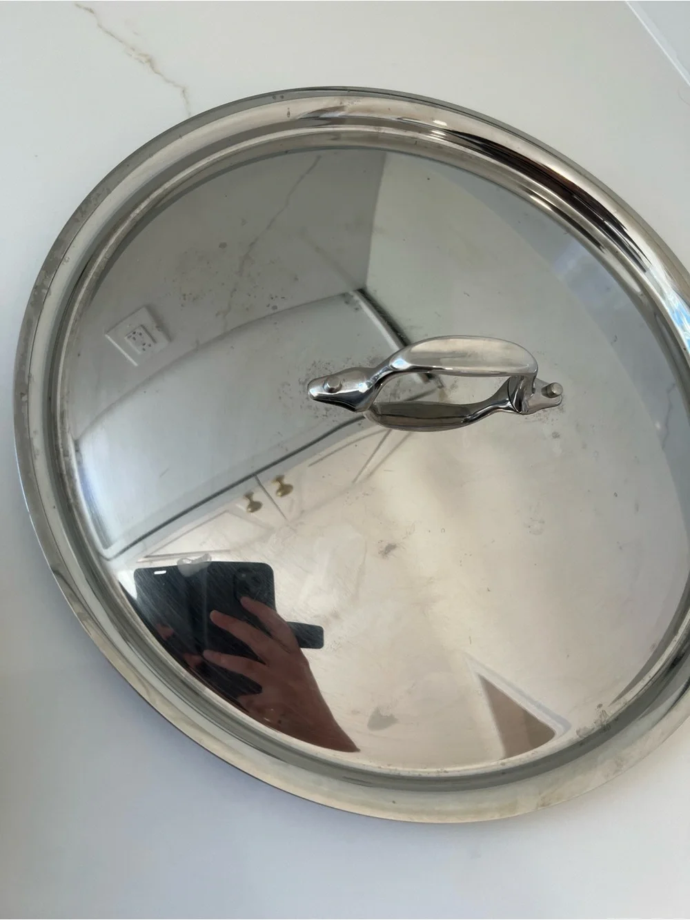 All-Clad 12 inch stainless steel frying pan with lid- used